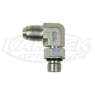 FITTINGS, PIPE AND HOSE: Adapter 7/16-20 O-Ring Boss x -5 Male an 90DEG, Stee