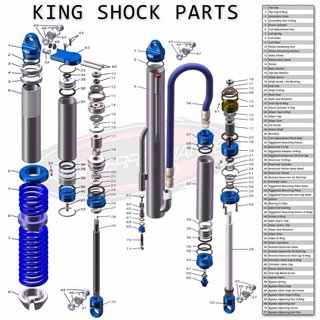 KING 2.5 RS Spring Divider Billet Blue